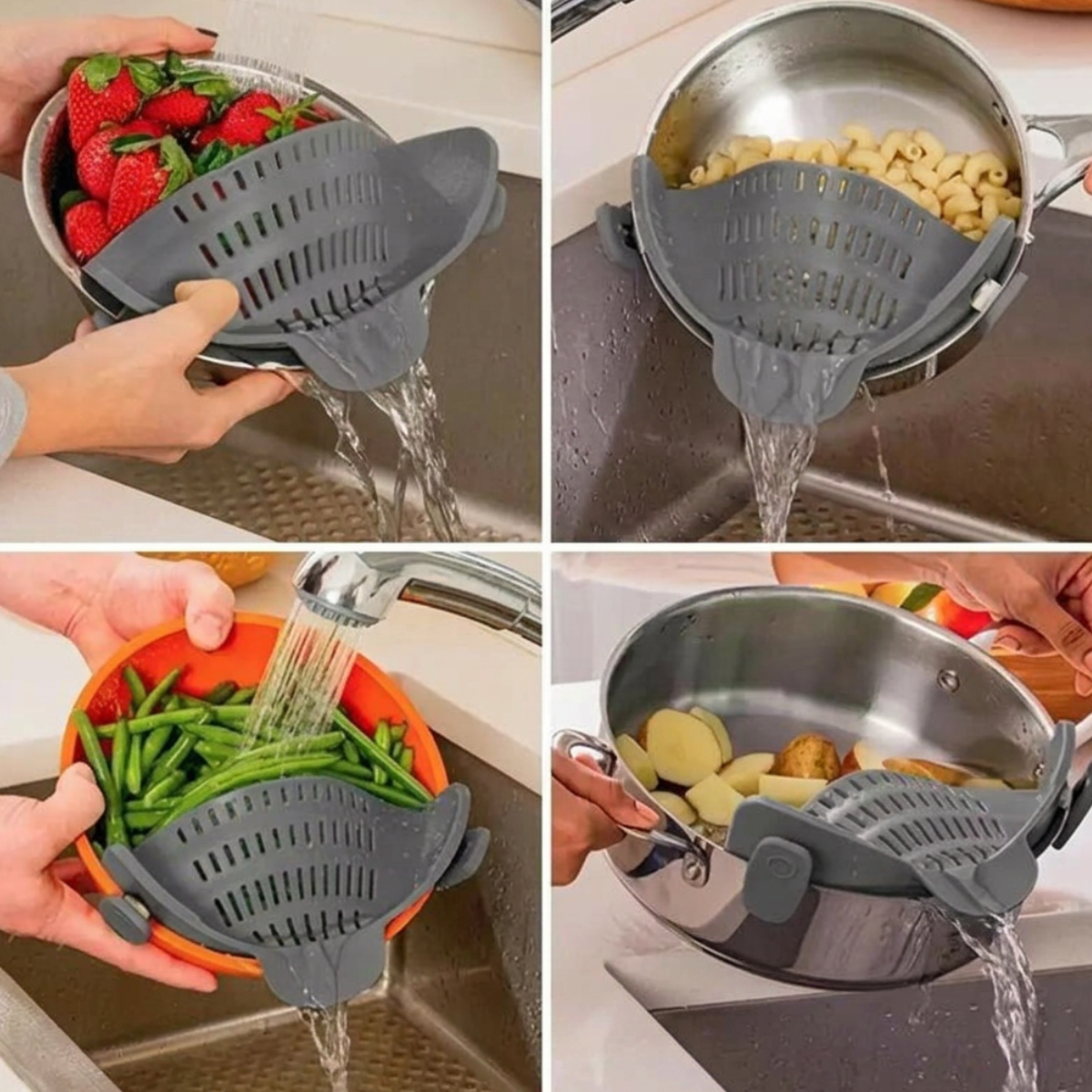 Passoire à Clip Réglable pour Casseroles et Bols