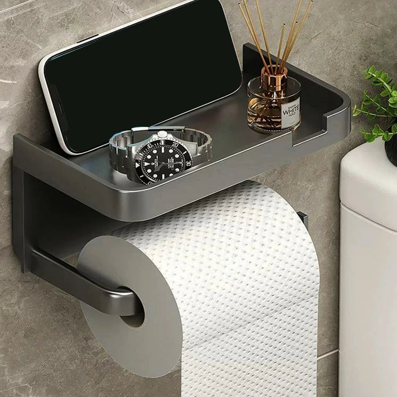Dérouleur Papier Toilette Mural Adhésif – Rangement Salle de Bain
